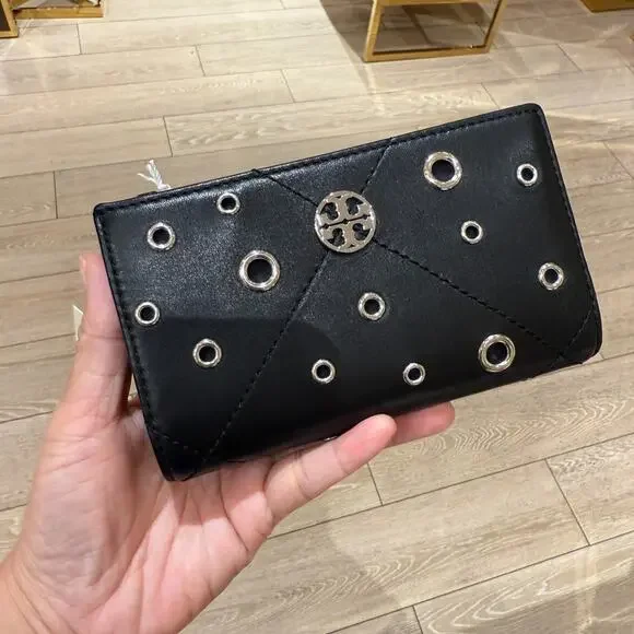 Tory Burch Willa Medium Wallet 175974 Black $300 - Picture 2 of 9